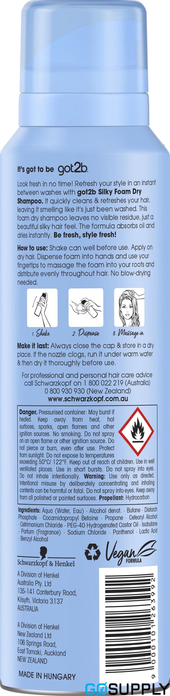 Schwarzkopf got2b Silky Foam Dry Shampoo - Thumbnail 4