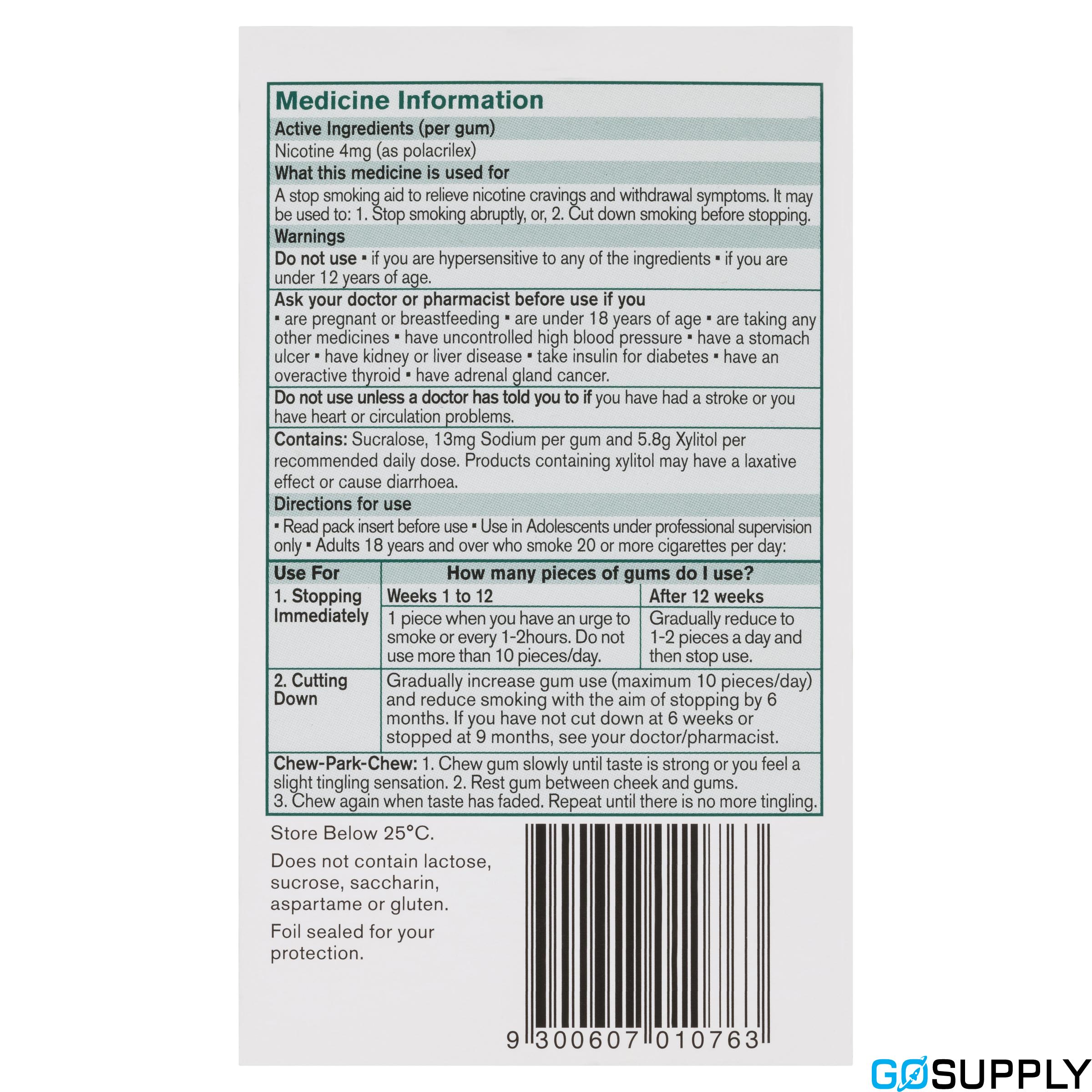 Nicorette Quit Smoking Nicotine Gum - Thumbnail 6