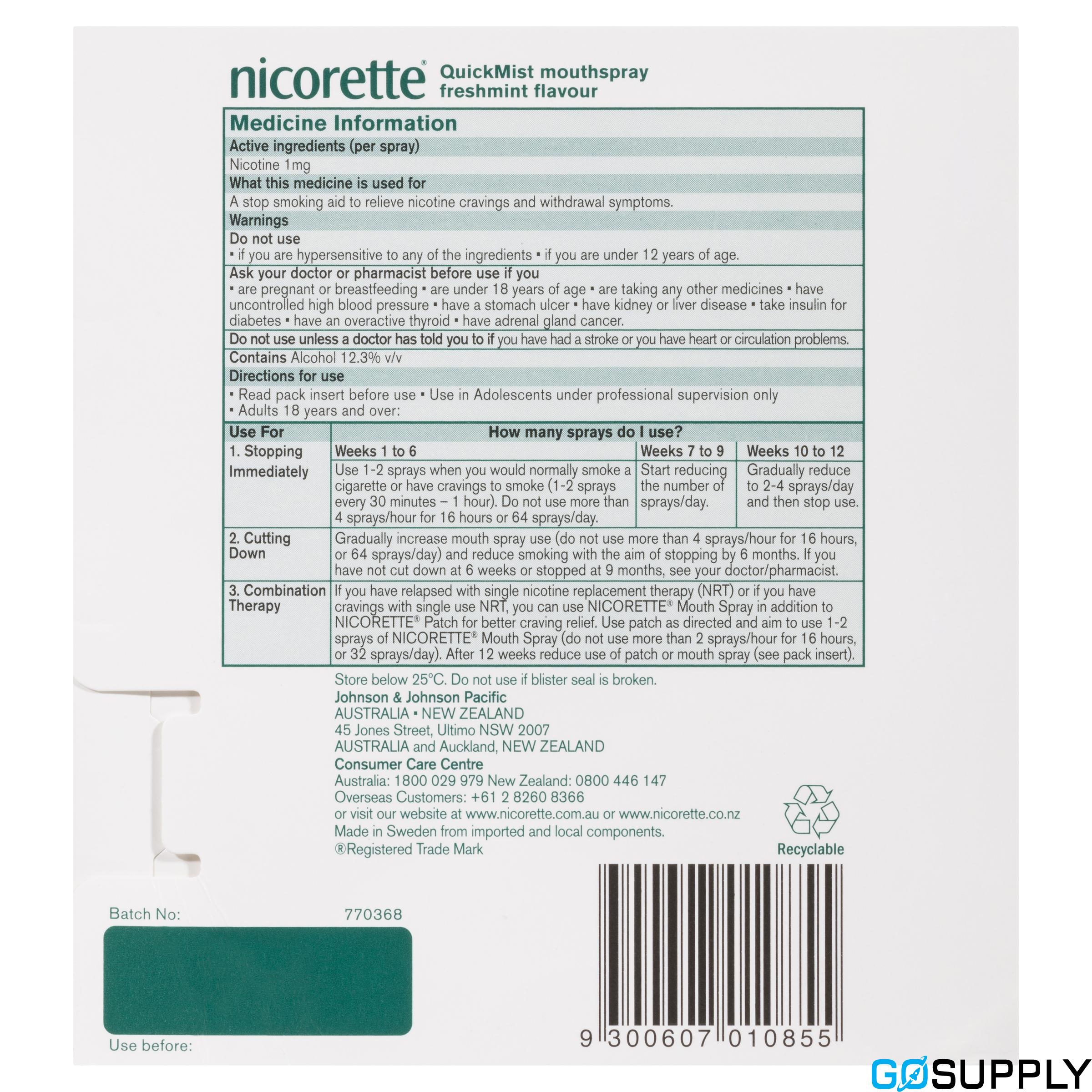 Nicorette Quit Smoking QuickMist - Thumbnail 8