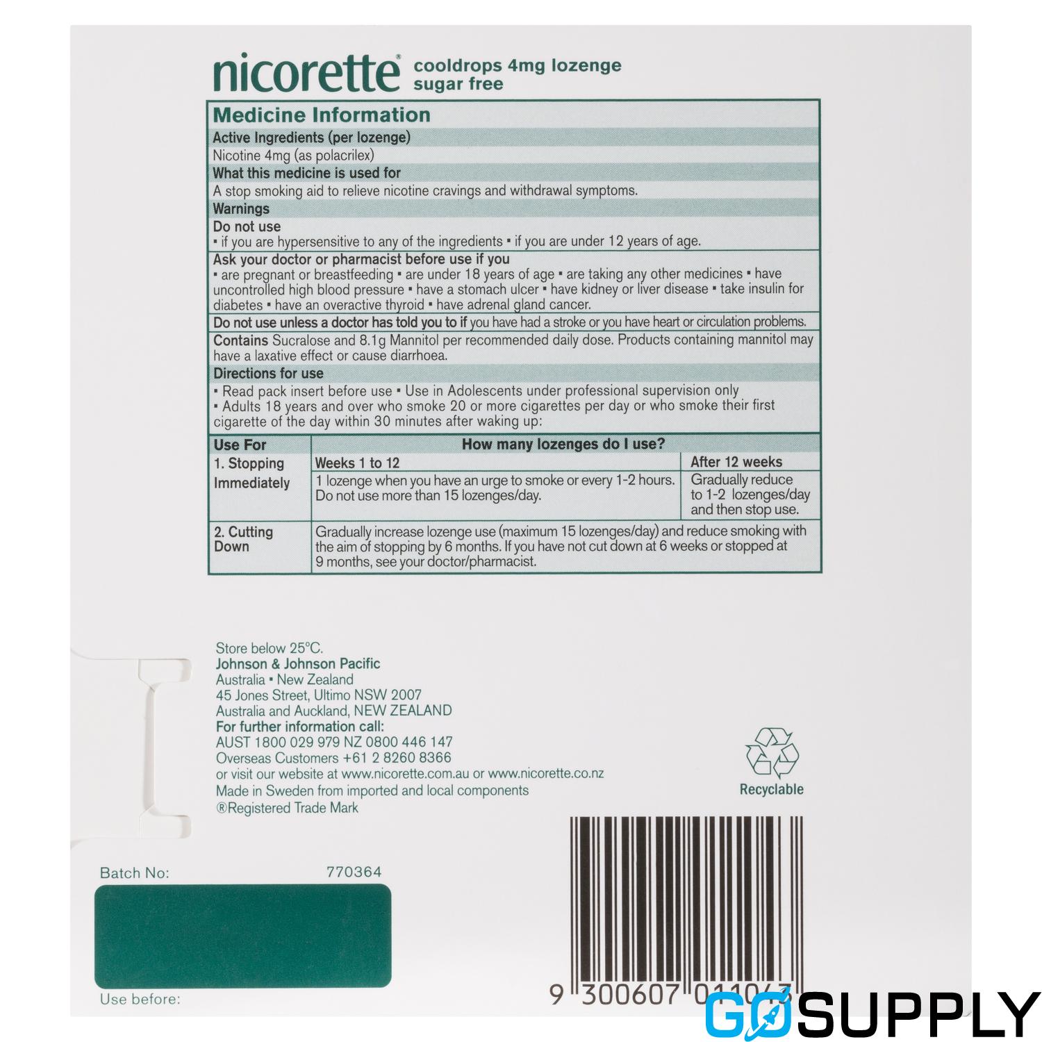 Nicorette Quit Smoking Cooldrops Lozenge - Thumbnail 2