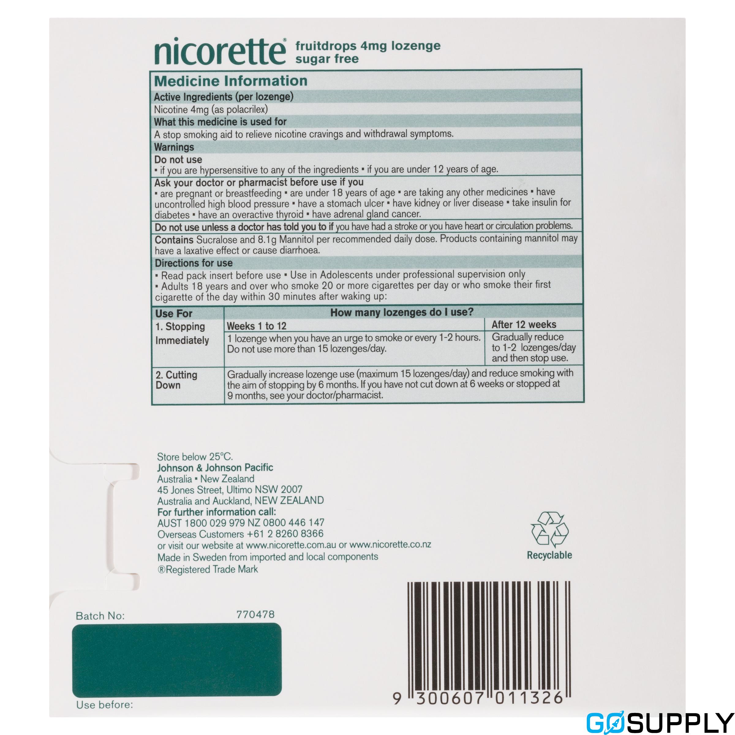 Nicorette Quit Smoking Fruitdrops Lozenge - Thumbnail 2