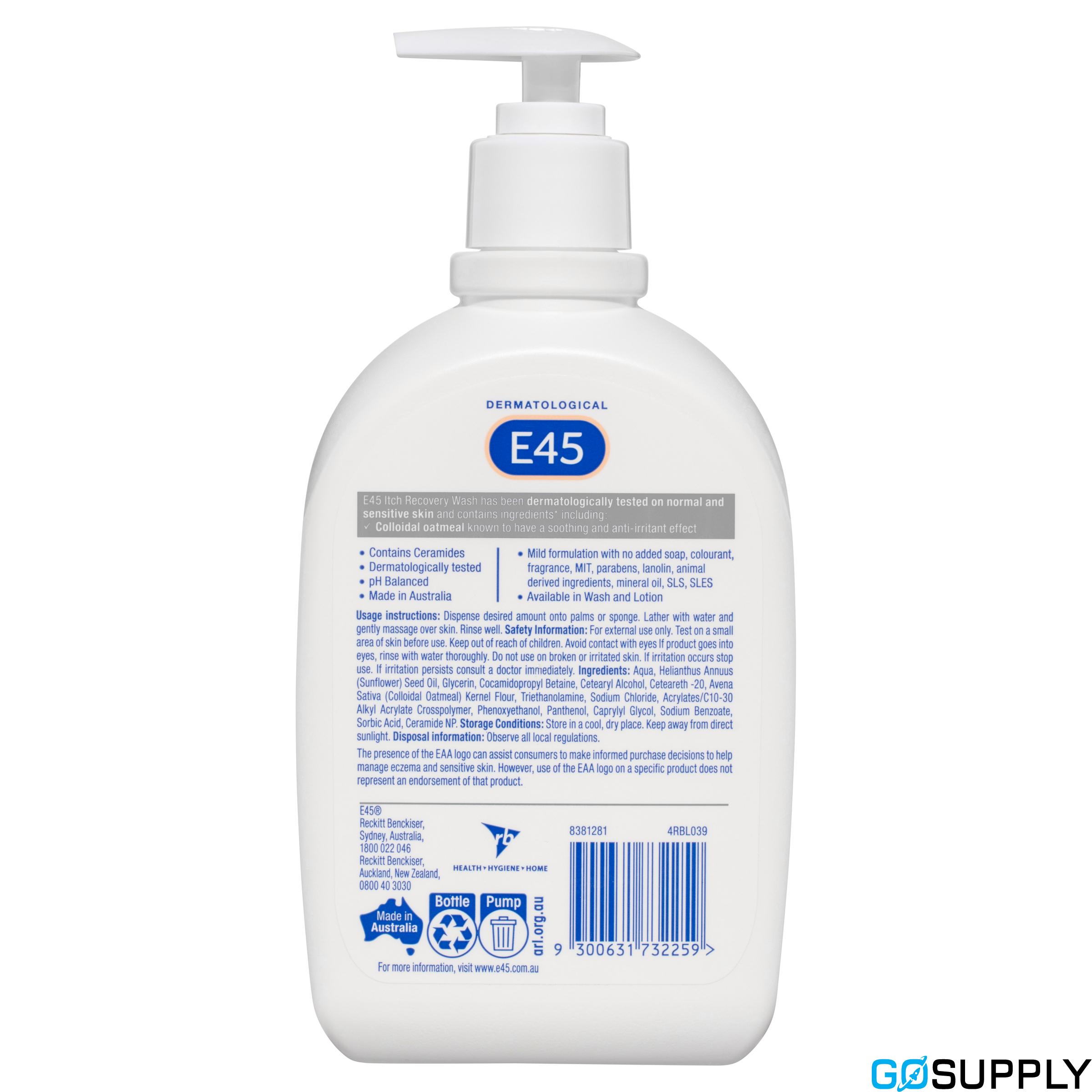 E45 Itch Recovery Moisturising Body Wash - Thumbnail 4