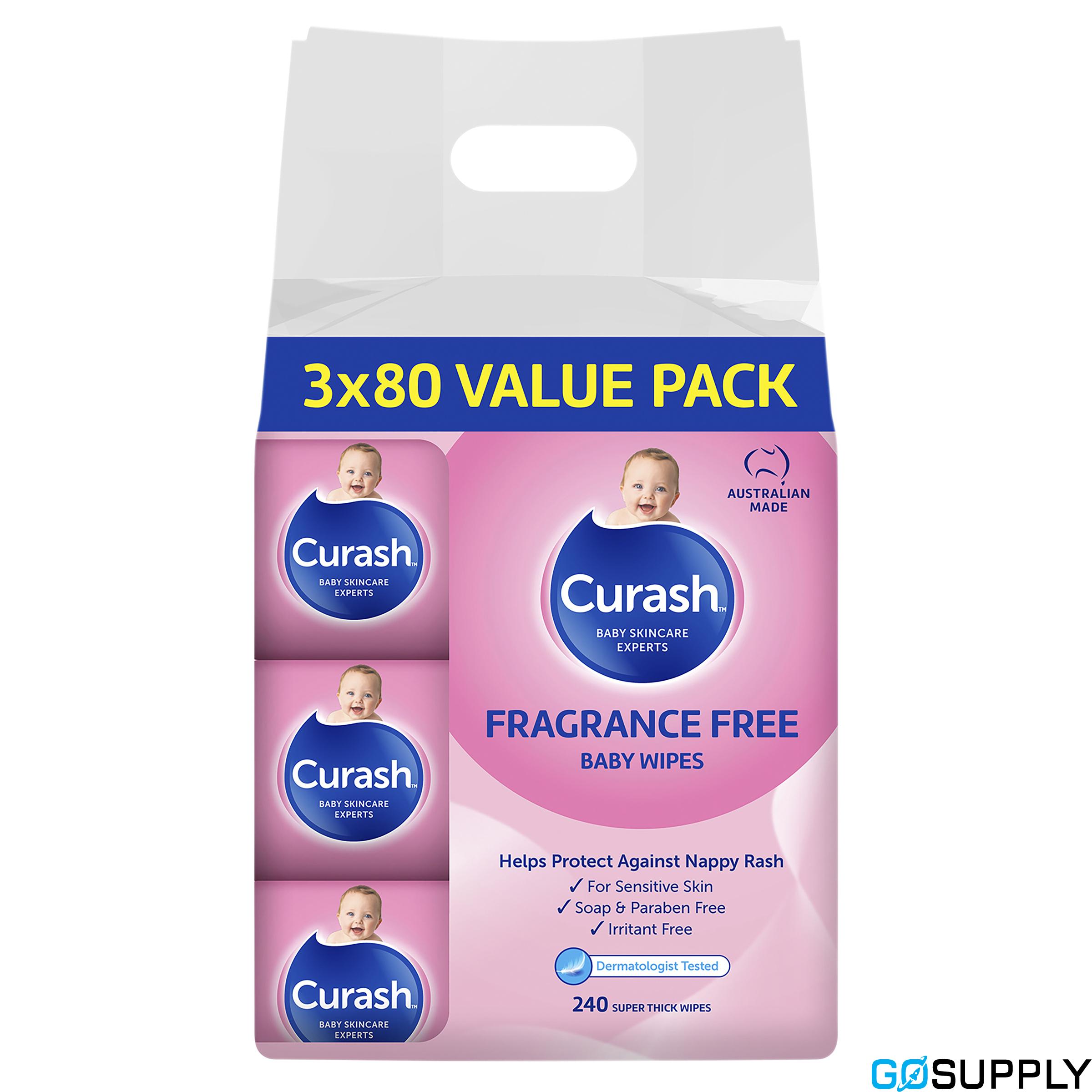 Curash Sennsitive Babycare Fragrance Free Baby Wipes (Pink) - Main Image