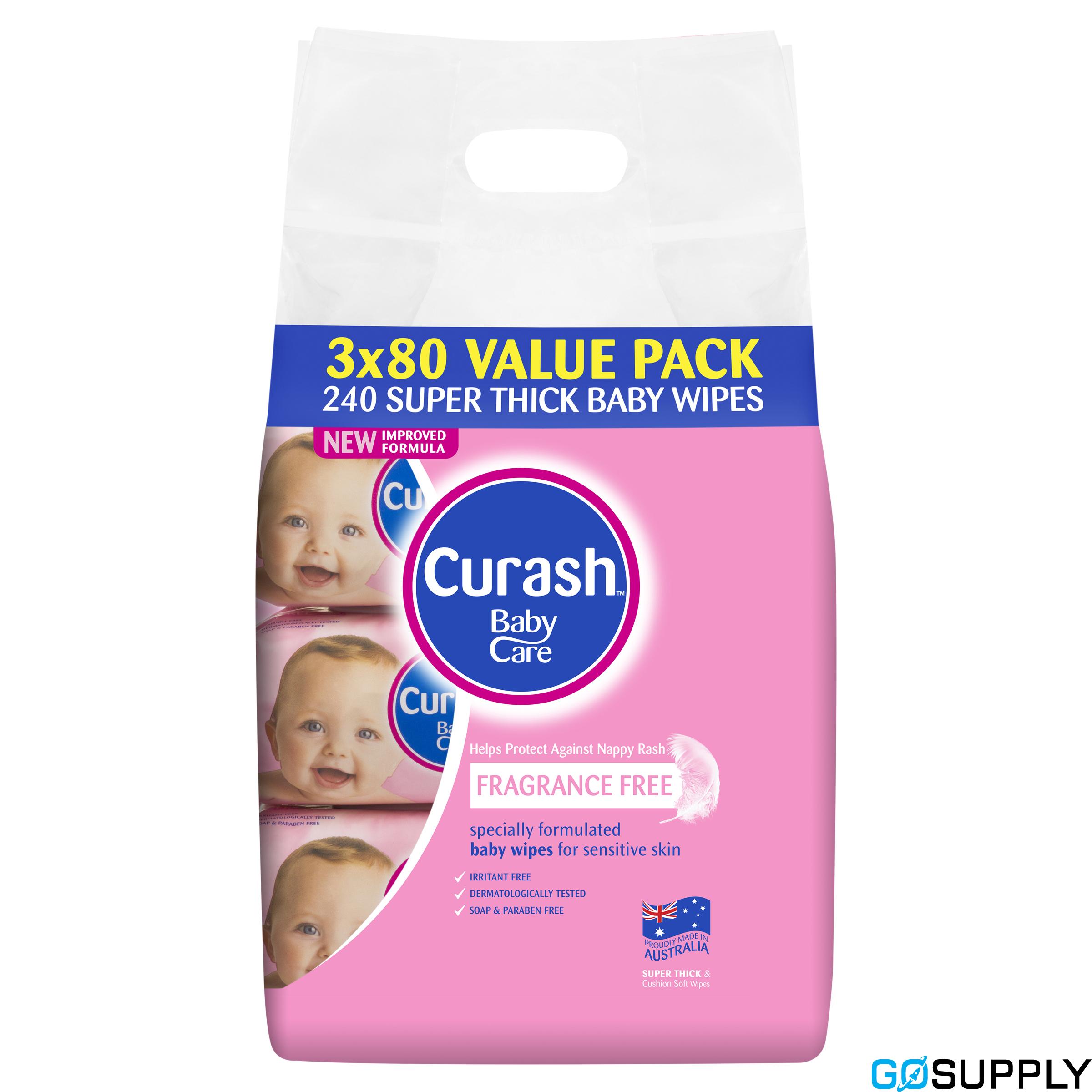 Curash Sennsitive Babycare Fragrance Free Baby Wipes (Pink) - Thumbnail 2