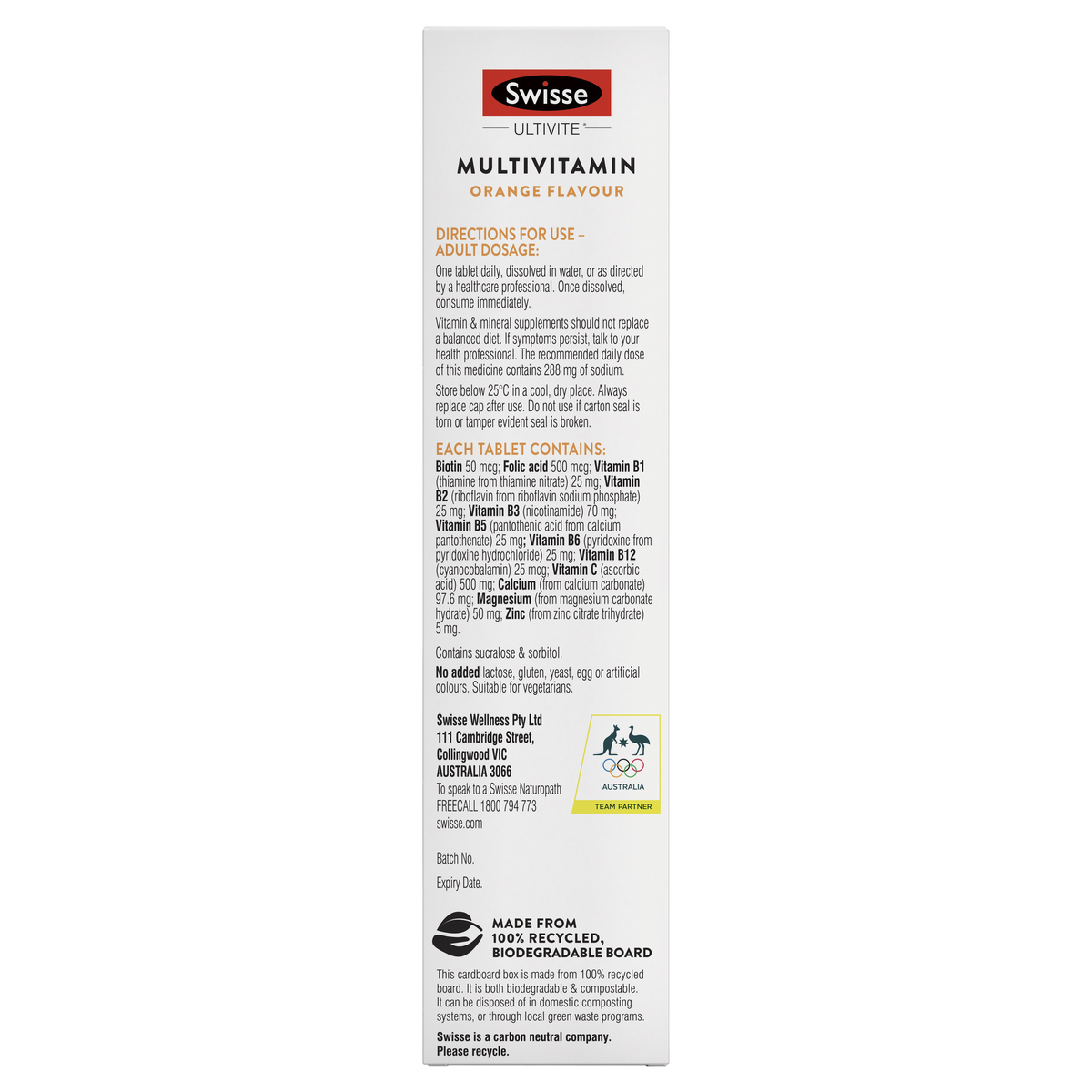 Swisse Ultivite Multivitamin Effervescent - Thumbnail 2