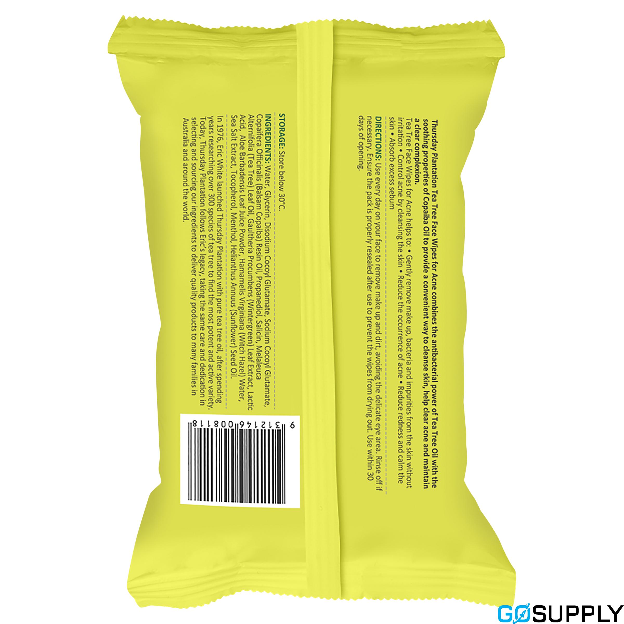 Thursday Plantation Tea Tree Face Wipes - Thumbnail 4