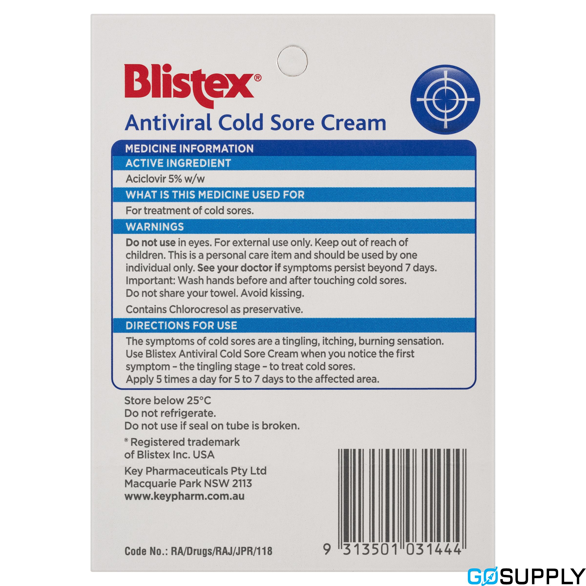 Blistex Antiviral Cold Sore Cream - Thumbnail 2