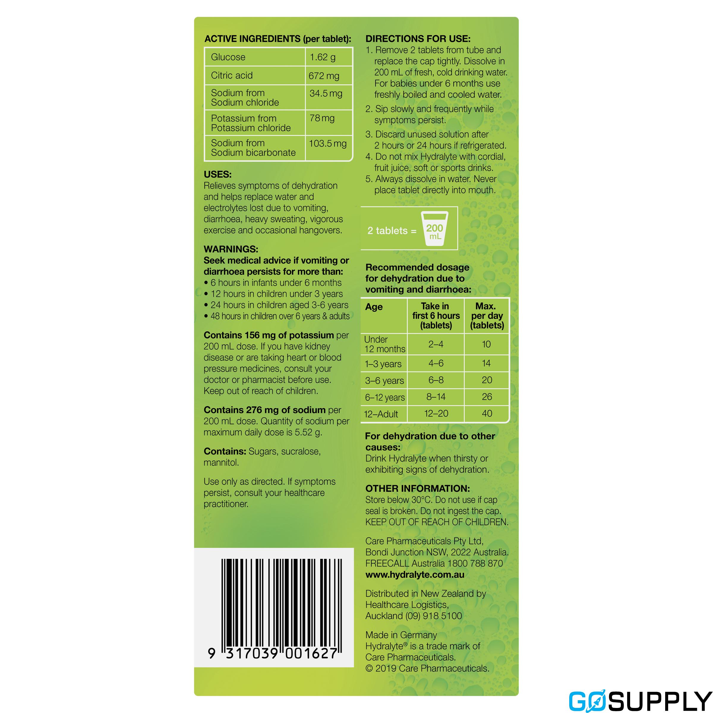 Hydralyte Effervescent Electrolyte Tablets - Thumbnail 4