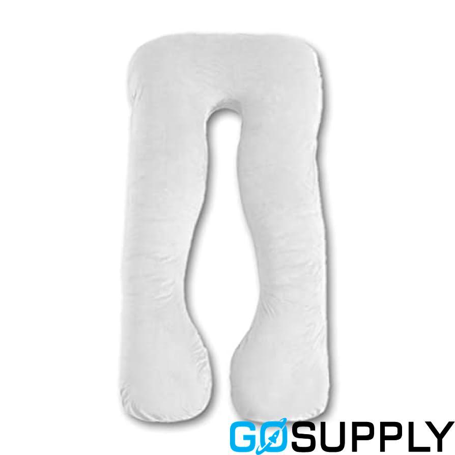 Cotton Cover U-Shape Pillow - White - Thumbnail 3