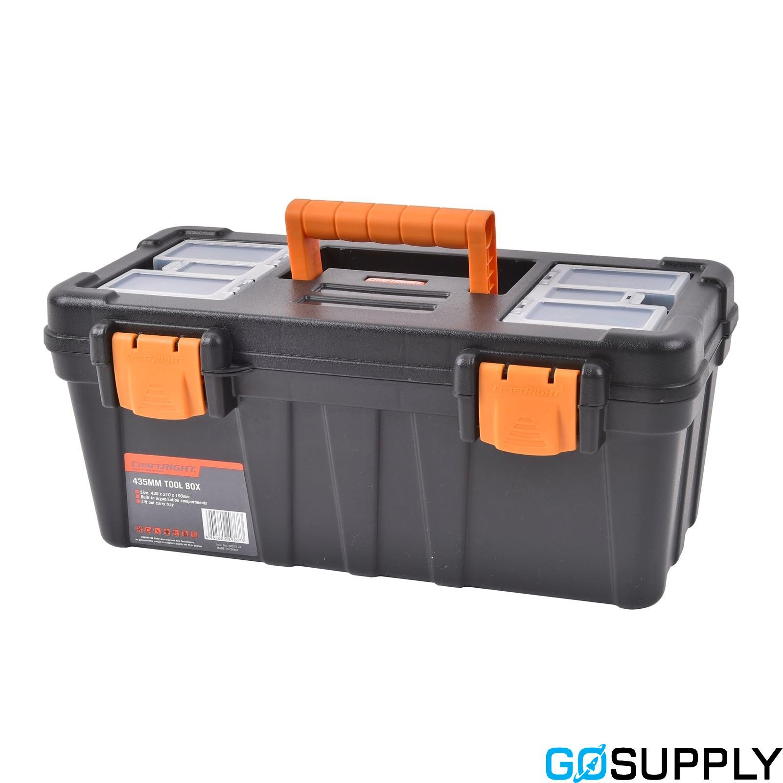 Craftright 435mm Black and Orange Tool Box - Main Image