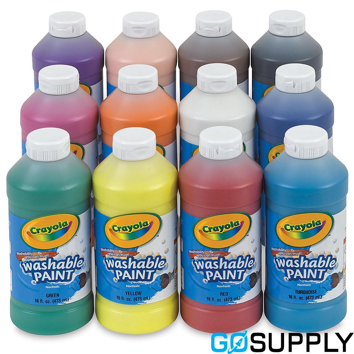 Crayola Washable Kids' Paint Classic - Pack of 10 - Thumbnail 3