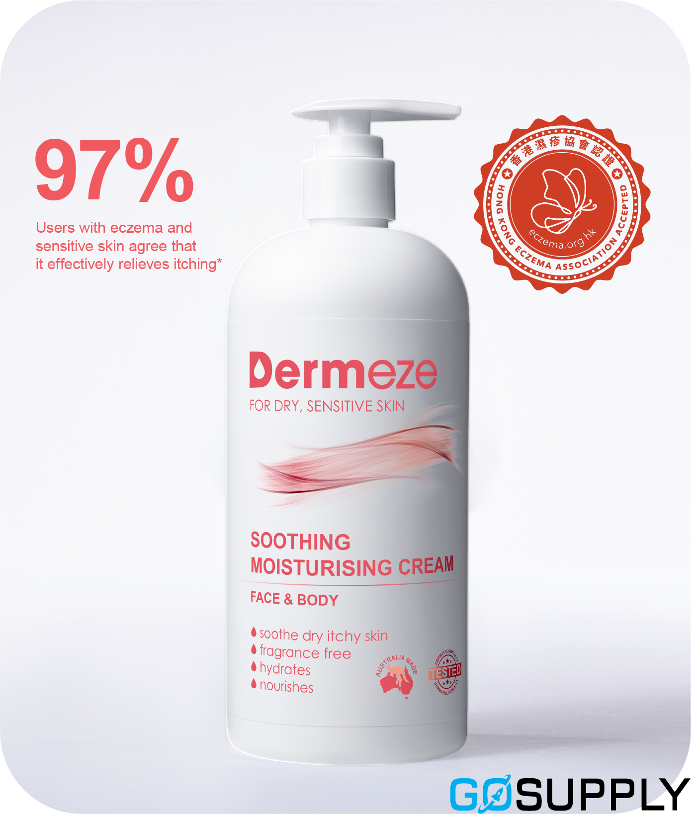 Dermeze Moisturising Cream 500g - Thumbnail 2