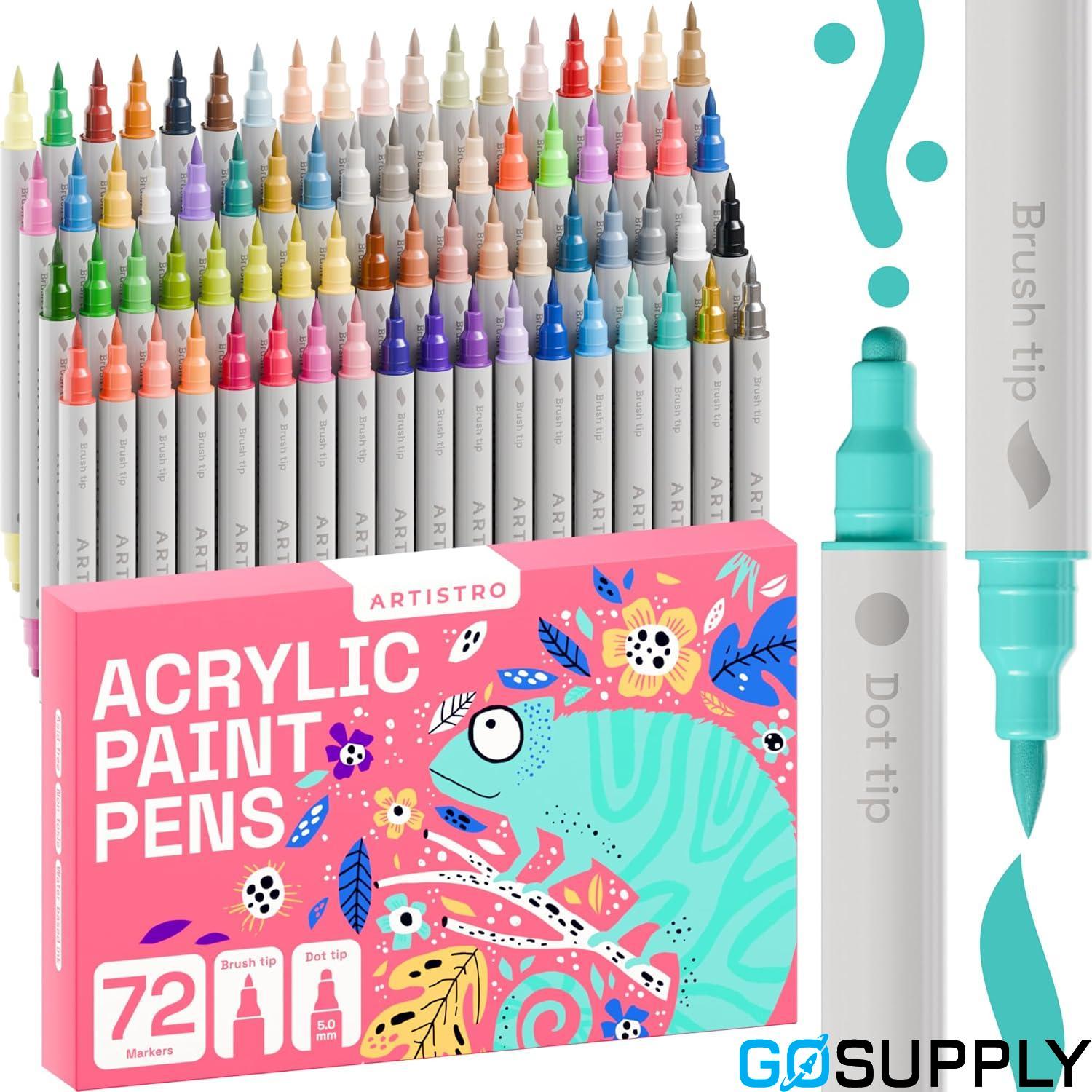 Dual Tip Acrylic Paint Markers - Thumbnail 3