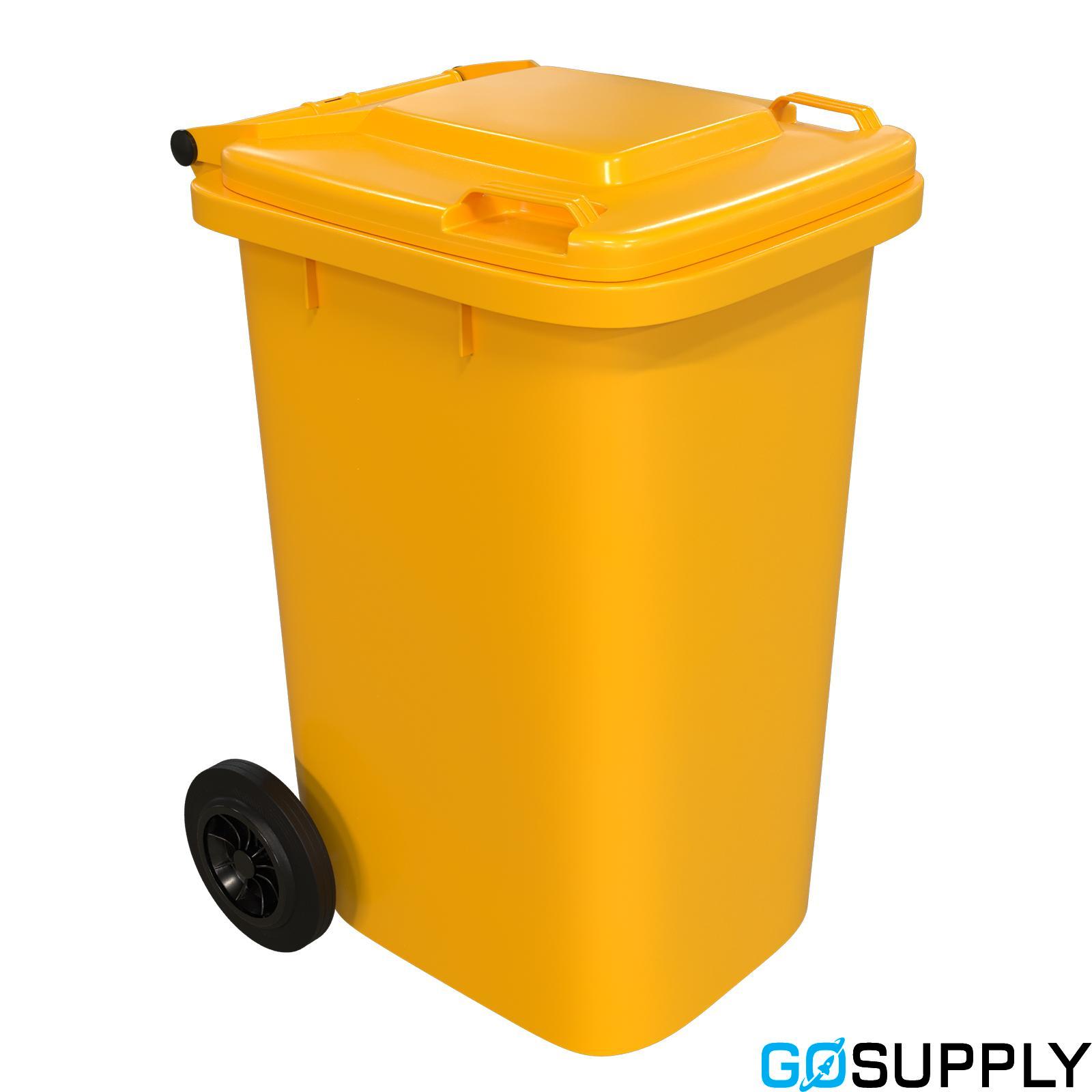 Handy 100L Yellow Wheelie Bin - Thumbnail 3