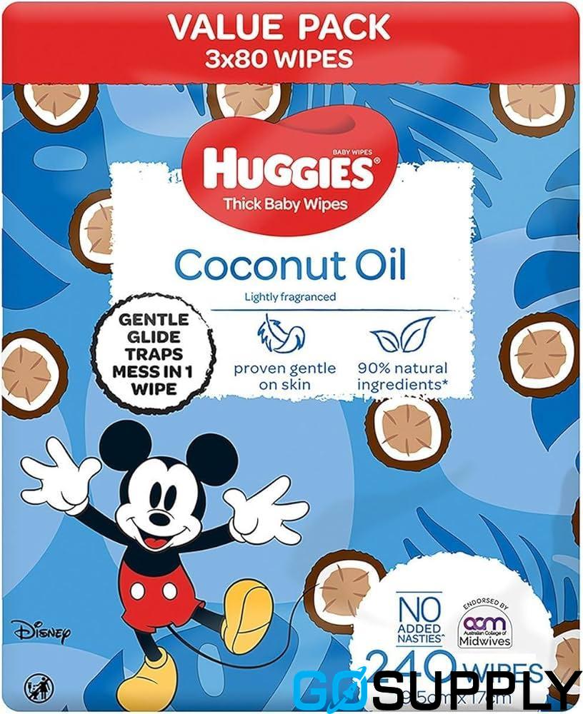 Huggies Thick Baby Wipes Coconut Oil