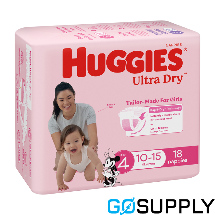 Huggies Ultra Dry Nappies for Girls - Thumbnail 2
