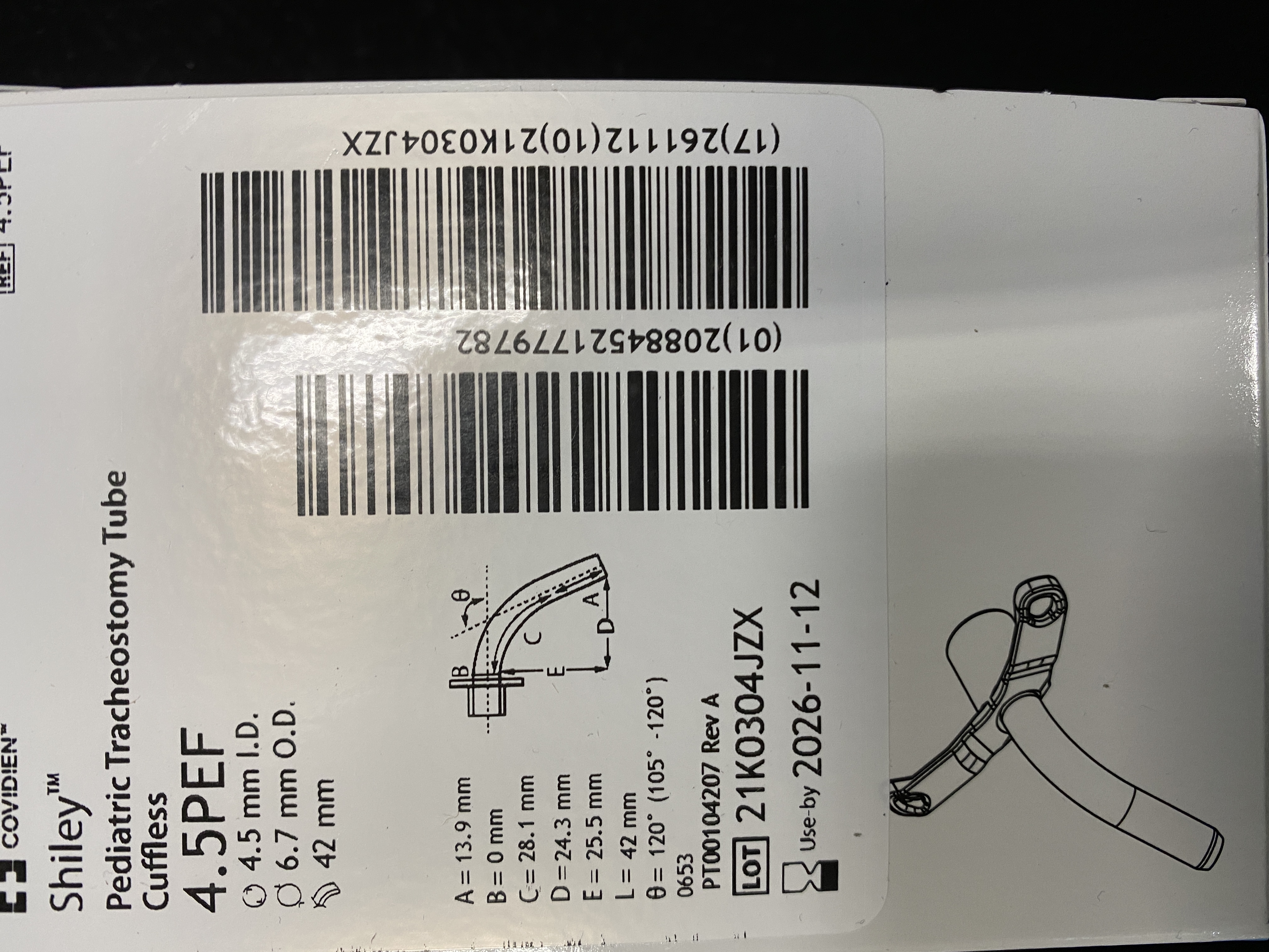 Shiley Paediatric Tracheostomy Tube - Main Image