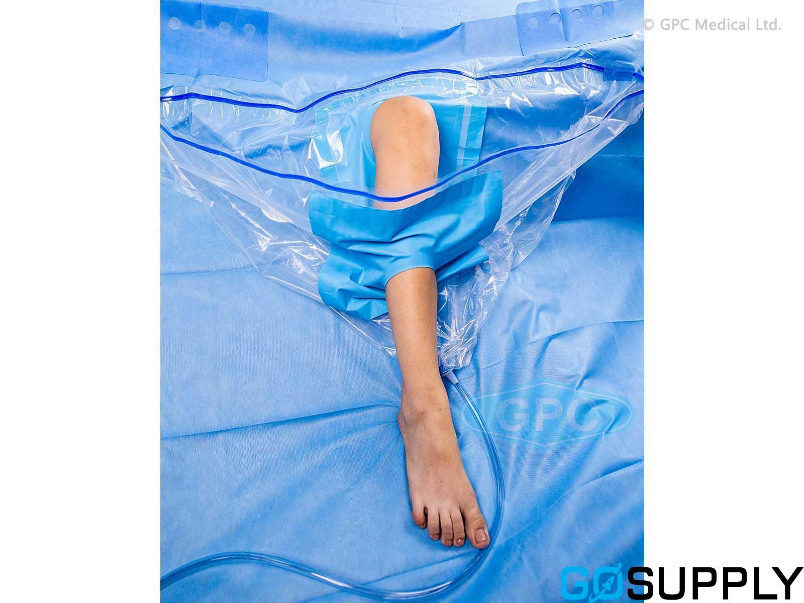 Knee Arthroscopy Drape with Side Pouches
