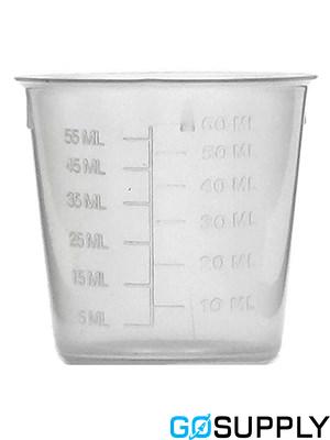 60mL Clear Plastic Medicine Measuring Cup - Main Image