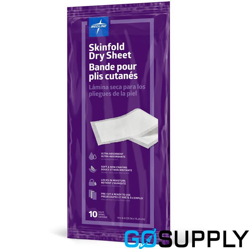 Medline Ultrasorb Skinfold Dry Sheet - Main Image