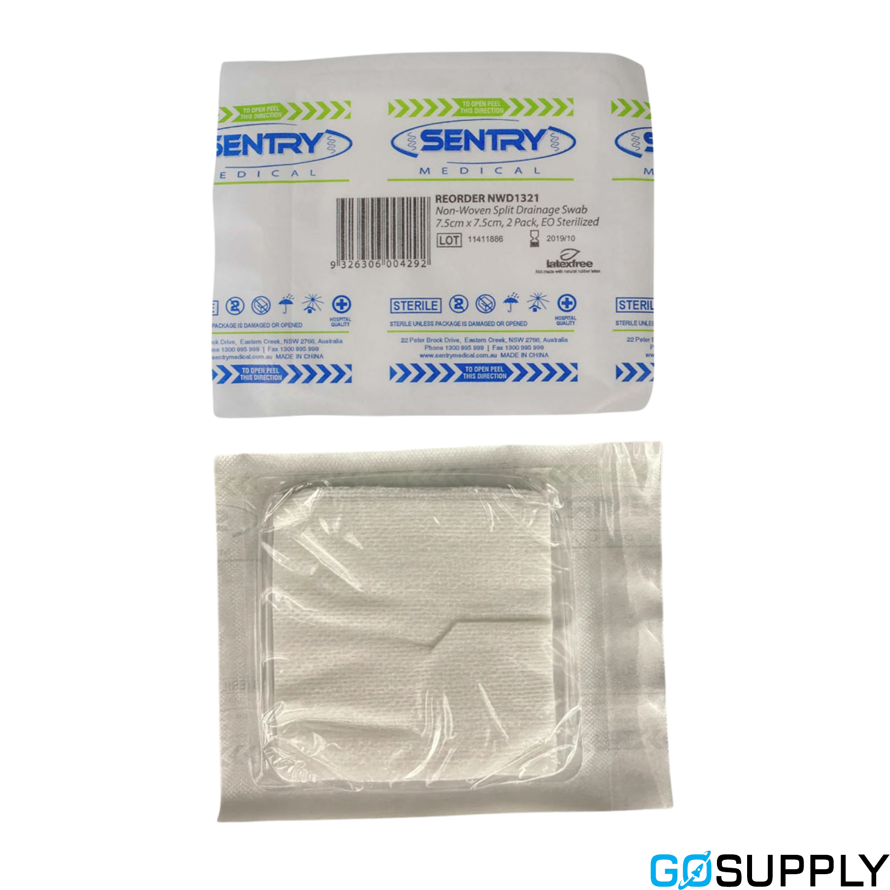 Non-Woven Split Drainage Swab - Thumbnail 3