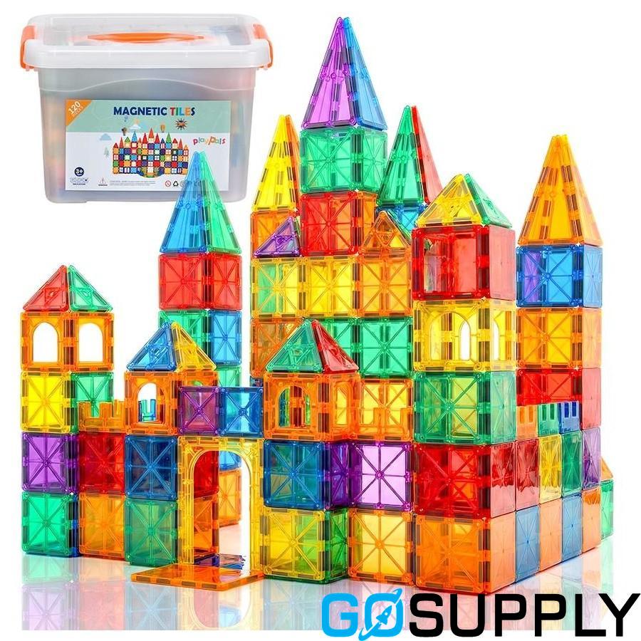 Playpals 120PCS Kids Magnetic Tiles Blocks - Main Image