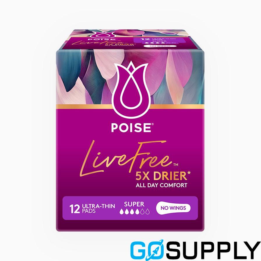 Poise LiveFree Super Pads No Wings - Thumbnail 4