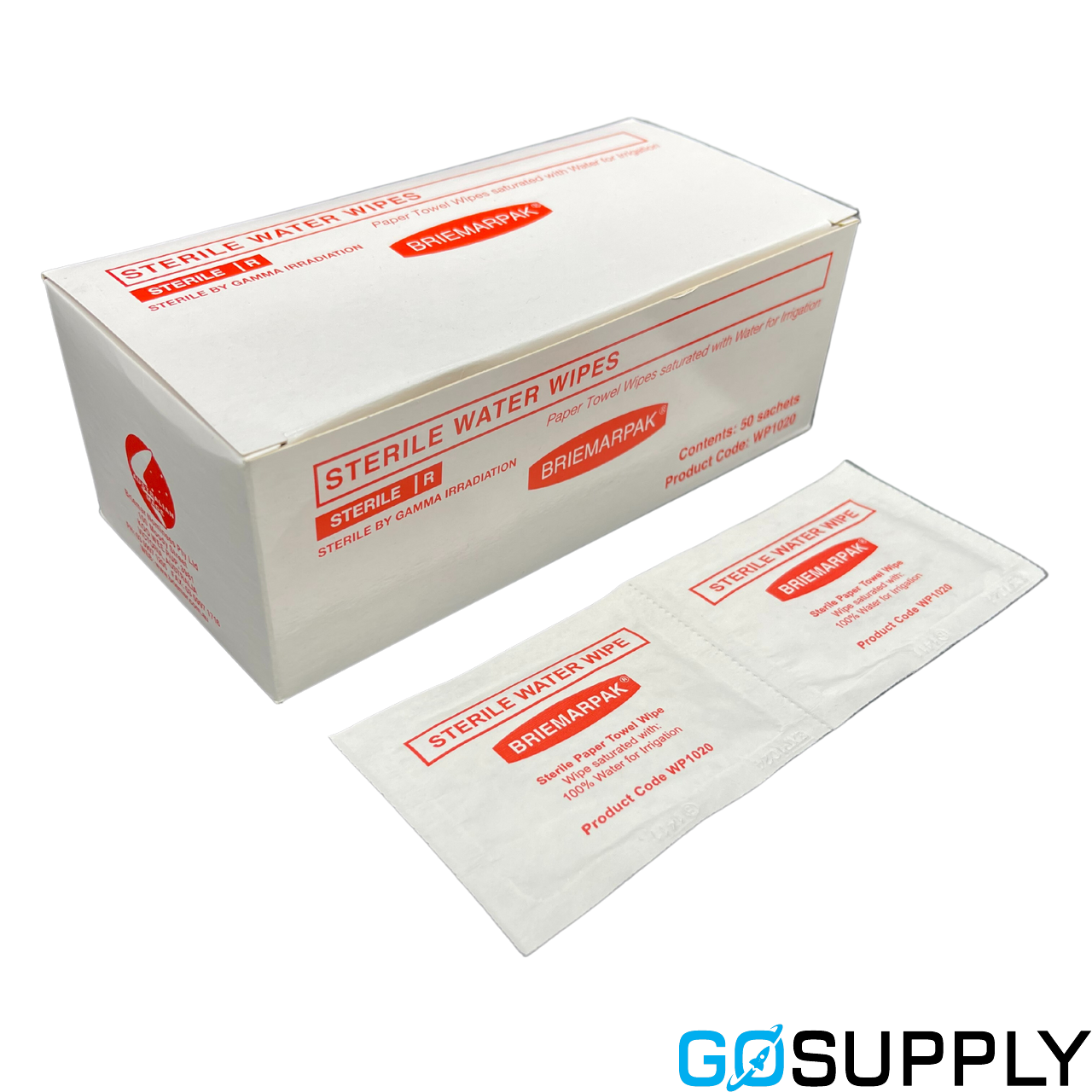 STERILE WATER WIPE SACHET PACK - Main Image
