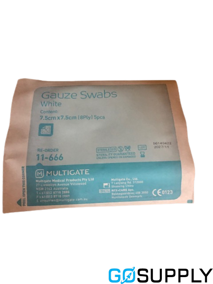 Swab Gauze 8 Ply 7.5 x 7.5 cm (11-666)