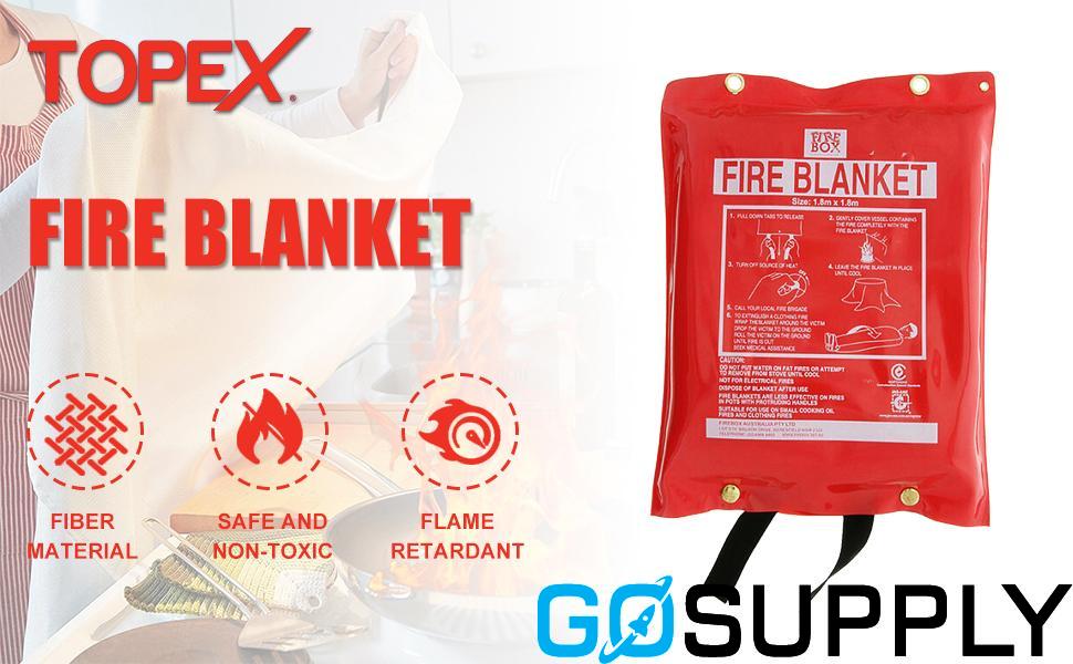 TOPEX 1.8m x 1.2m Fire Blanket - Main Image
