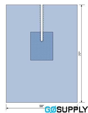 Unreinforced U‑Split Surgical Drape - Thumbnail 2