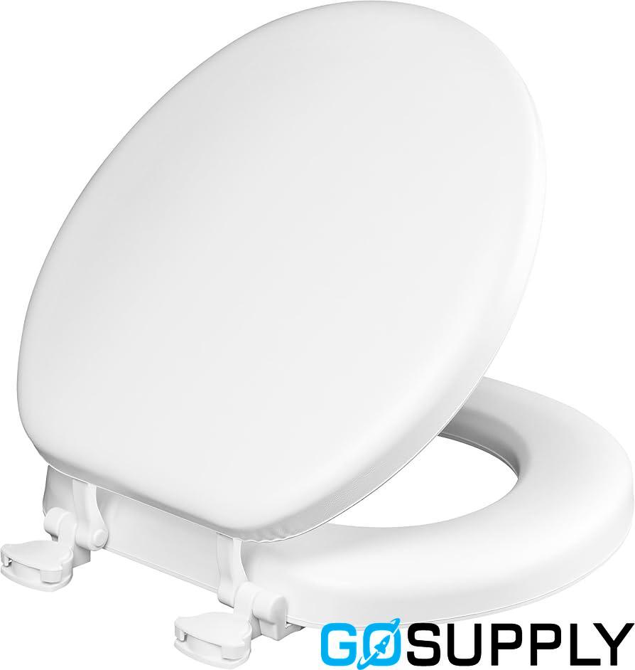White Padded Toilet Seat - Thumbnail 2