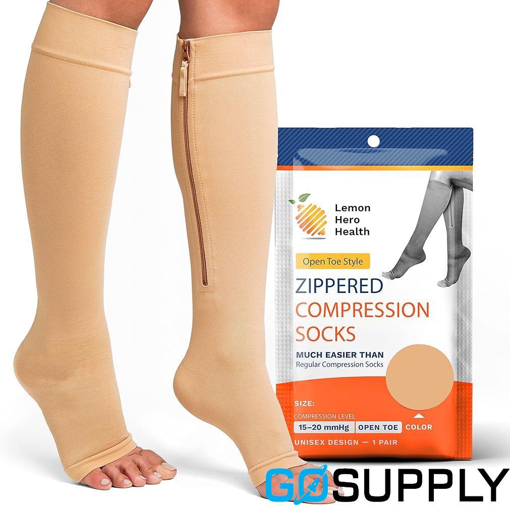 Zipperless Toeless Compression Socks