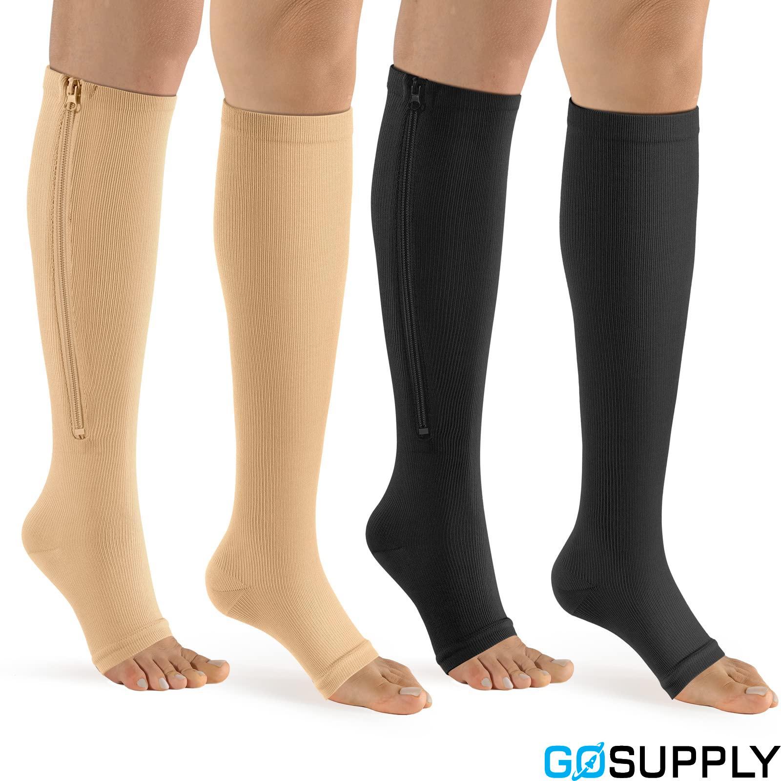 Zipperless Toeless Compression Socks - Thumbnail 3