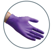 PURPLE NITRILE P/FREE EXAM GLOVES - Main Image