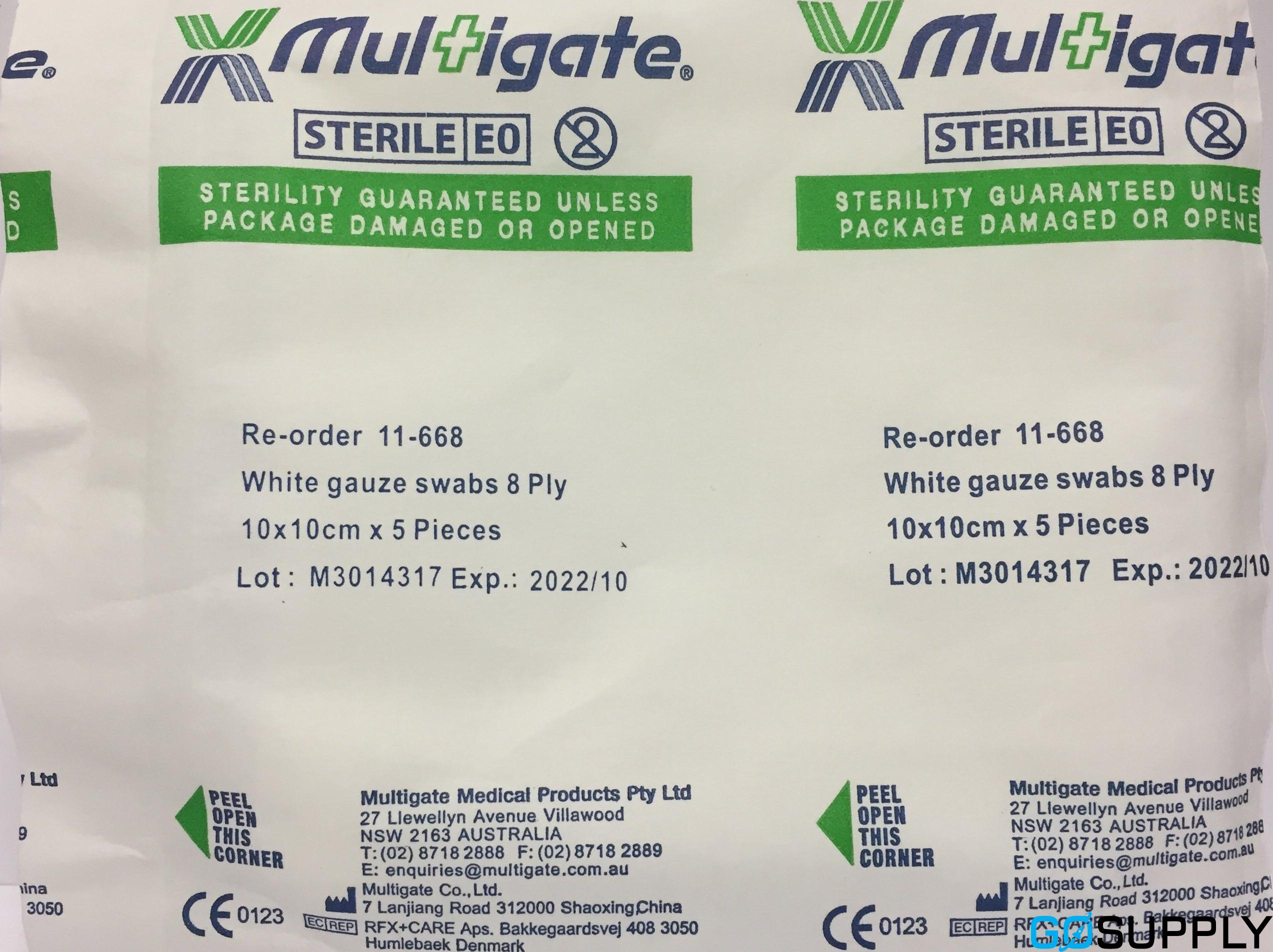 MULTIGATE STERILE GAUZE SWABS