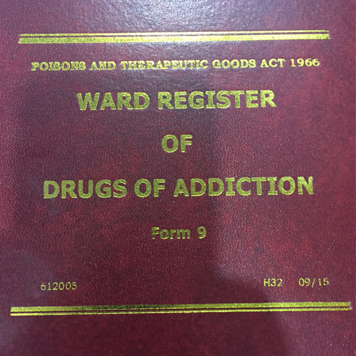 BOOK WARD REGISTER DRUG OF ADDICTION - Main Image