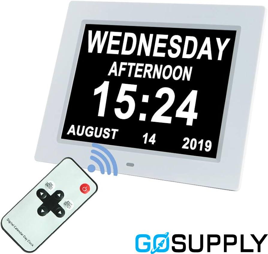 10inch LED Dementia Digital Calendar Clock Alarm Extra Large - Main Image