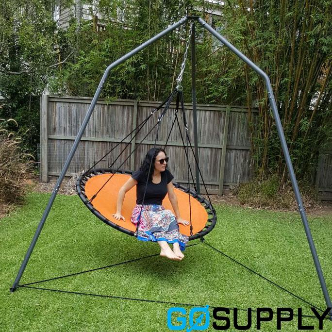 150cm Orange Mat Nest Swing with Swing Set Stand - Main Image