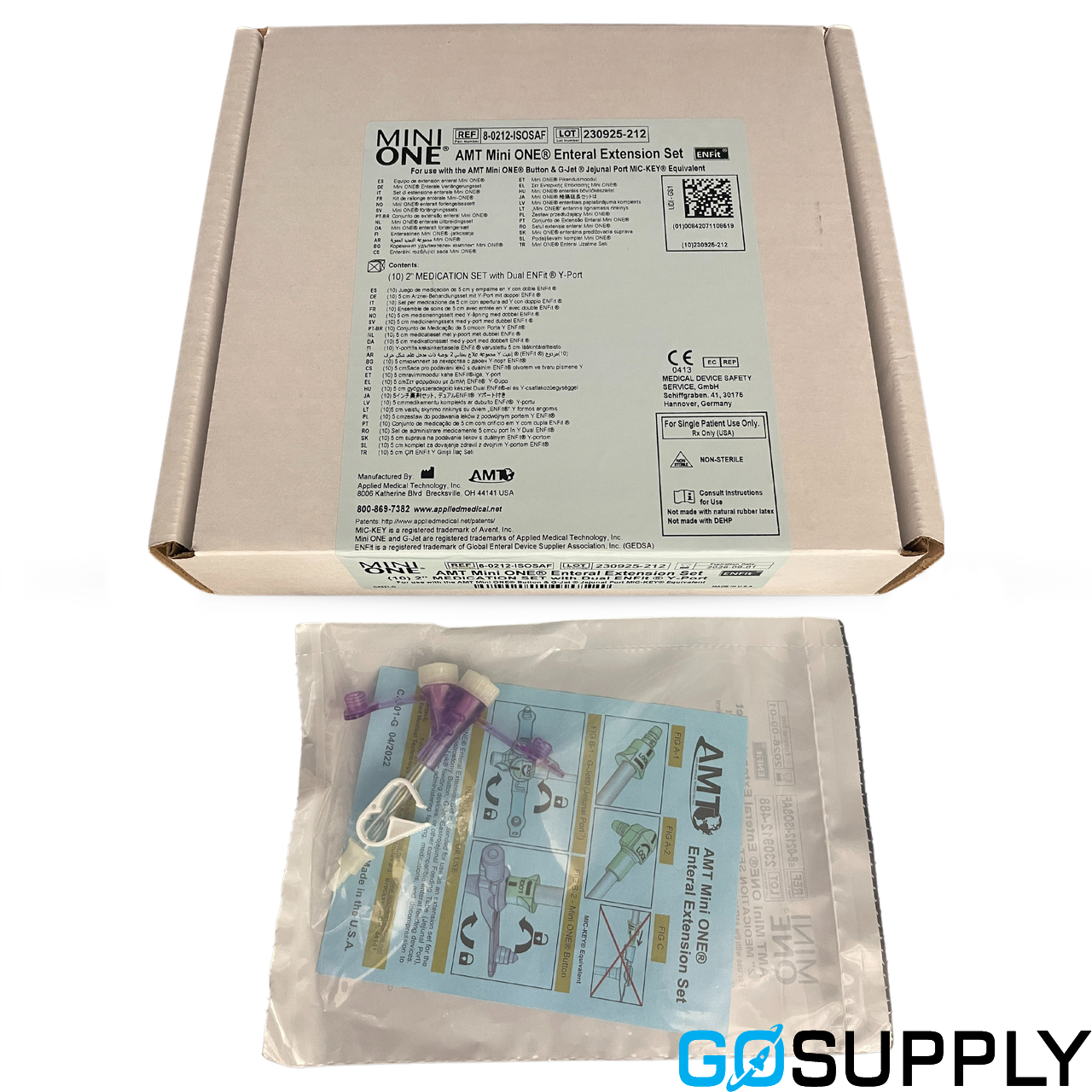 AMT RA Dual ENFit Y-Port Extension Set - Main Image