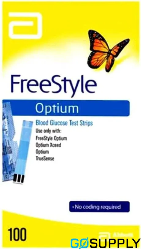 Abbott FreeStyle Optium Blood Glucose Test Strips - Main Image