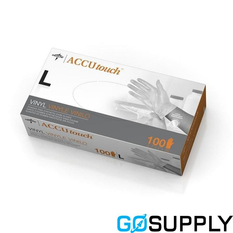 Accutouch Powder Free Vinyl Gloves (Large) - Main Image