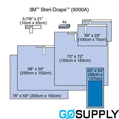 Adhesive Fenestrated Surgical Drape, 150 x 250 cm, 8 x 15 cm Window - Main Image