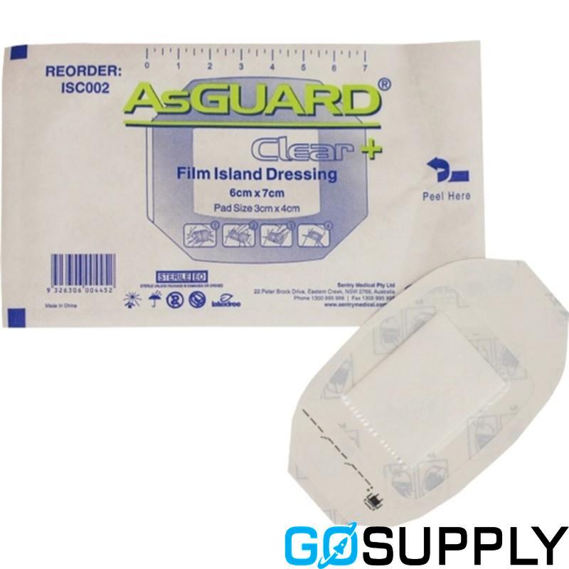 AsGUARD® Clear + Film Island Dressing 6cm x 7cm - Main Image