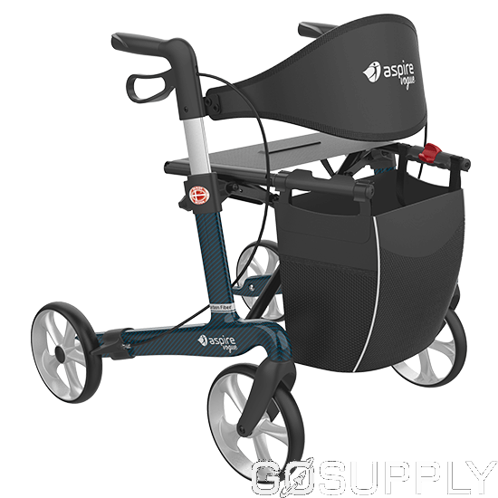 Aspire Vogue Carbon Fibre Seat Walker / Rollator - Main Image