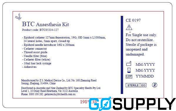 BTC ANAESTHESIA KIT - Main Image