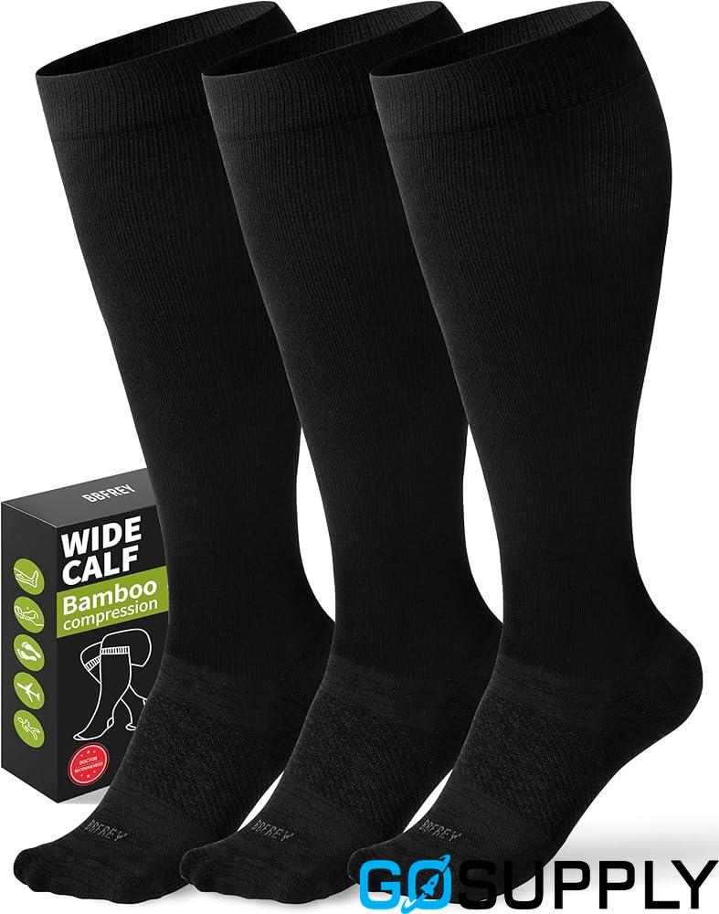Bamboo Wide Compression Socks - Main Image