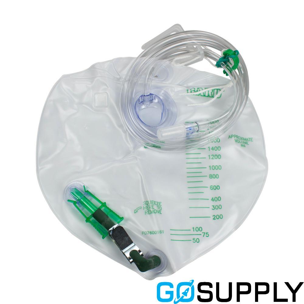 Bard 4L Drainage Bag with Hanger – Sterile Urine Drain Bag with Easy-Empty Port - Main Image