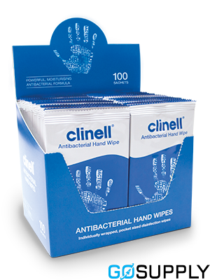 BLUE Clinell Antibacterial Hand Wipes - Main Image