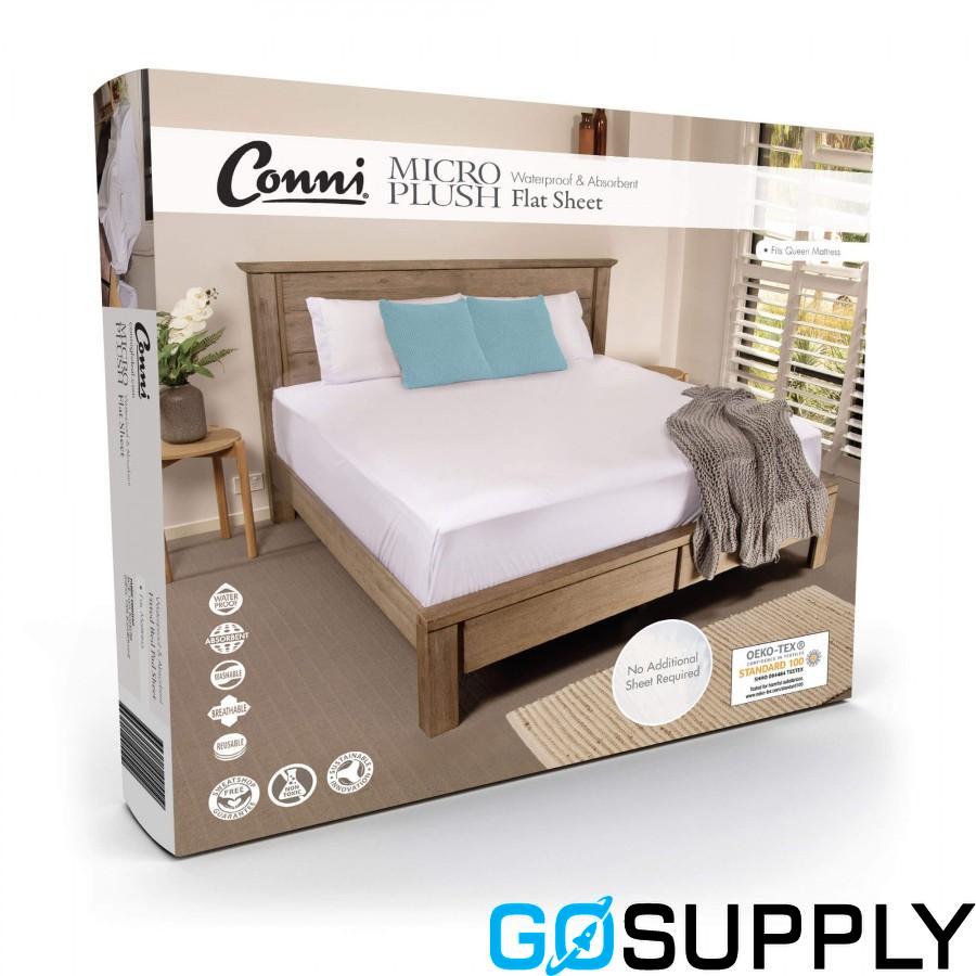 Conni - Micro-Plush Waterproof Flat Sheet (King Single) - Main Image